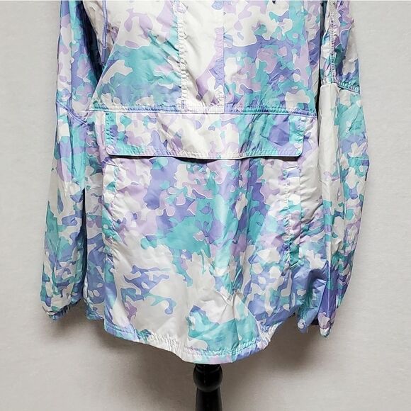 LAUREN James Ladies Pastel Camouflage Hooded Pull-over Anorak Jacket Windbreaker - Picture 5 of 15